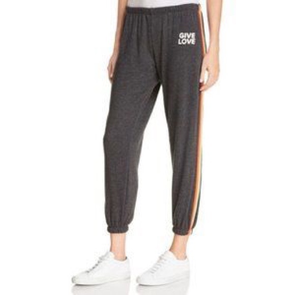 Spiritual Gangster Gove Love Rainbow Trim Joggers
